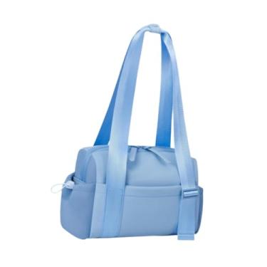 Imagem de Deevoka Bolsa de ginástica com zíper, bolsa de ombro leve para ioga, treino, dança feminina, fim de semana, Azul
