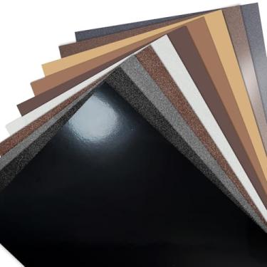 Imagem de Pacote com 30 folhas de papel cartolina marrom, 20,3 x 30,5 cm, papel brilhante metálico espelhado de 250 gsm/41,7 kg para fazer cartões, material de álbum de recortes de origami