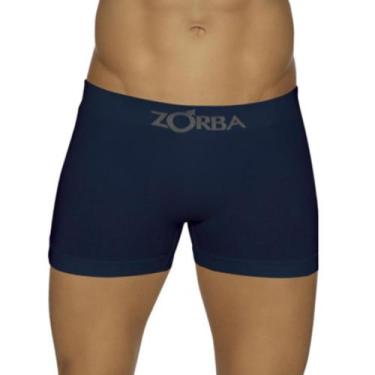 Imagem de Cueca Zorba Boxer 781 Algodão Sem Costura Maior Conforto, P, Marinho