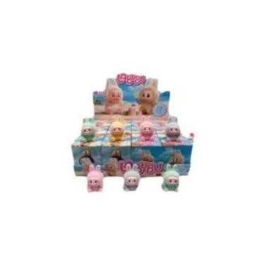 Imagem de Roxo Labubu Mokoko 17cm Chaveiro De Pelúcia Animal De Pelúcia Macarone