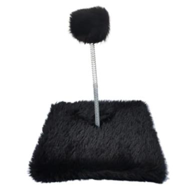 Imagem de Gato brinquedo de gato mola estimulante gato feliz arranhador gatos pelucia Brinquedo de Mola com bolinha(Preto,ML)