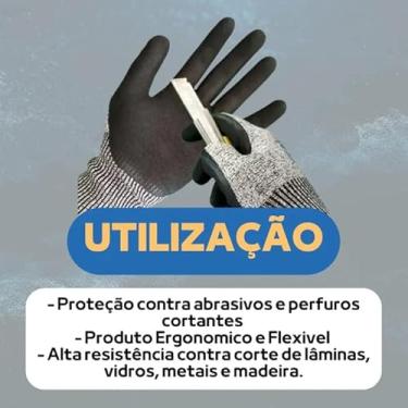 Imagem de Luva de Segurança Anticorte e Impermeável Nitrilica e Polietileno Premium Flexcut Banho Total Danny DA45500 - Oleos, Graxas, Peças Umidas, Vidros, Chapas, Automotivos (P - 7)