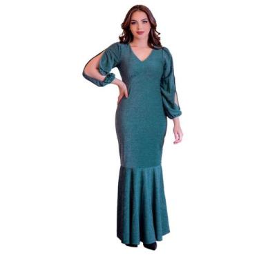 Imagem de Vestido De Festa Longo Com Brilho Tubinho Pra Você Brilhar - ZAMPA, Ve