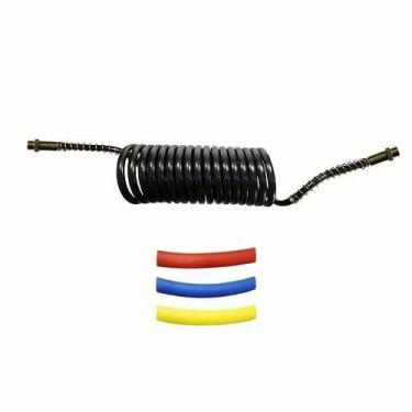 Imagem de Mangueira espiral para freio a ar 4,5m macho x macho m16 com kit termo
