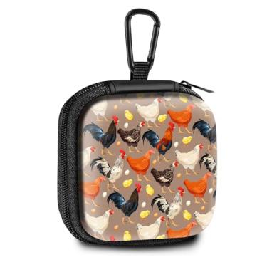 Imagem de Bolsa quadrada de armazenamento de moedas com cabo de dados à prova de choque e material de EVA à prova de quedas, compatível com AirPod