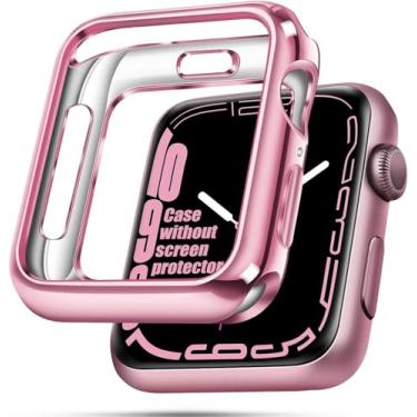 Imagem de top4cus Capa de 44 mm, macia, flexível, leve, antiarranhões, proteção geral para IWatch de 44 mm, à prova d'água, brilhante, à prova de choque, compatível com Apple Watch Series 6/SE/5/4 - Rosa