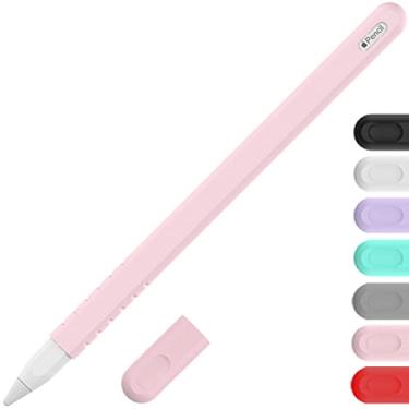 Imagem de YINVA Capa compatível com Apple Pencil 2ª geração, capa de aderência compatível com iPad Pencil 2ª geração com tampa de ponta (rosa)