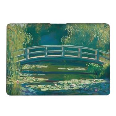 Imagem de Yicomon Compatível com MacBook Air 15 polegadas 2023 M2 2025 M4 chip modelo A2941 A3241, capa rígida de plástico para Mac Air 15 com Touch ID (2023) - Water Lily Pond Green