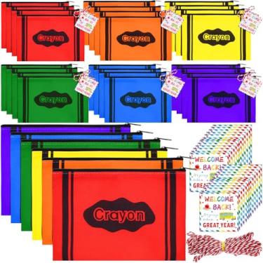 Imagem de AmazingSpark 24 conjuntos de lápis de cor arco-íris para presente de volta às aulas (estilos clássicos)