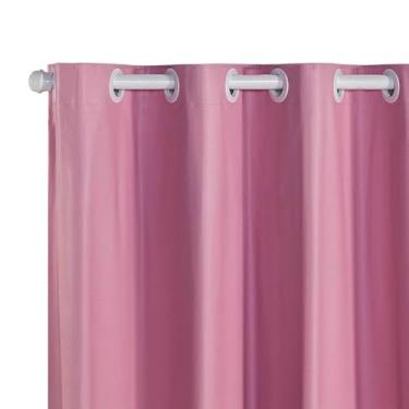Imagem de Cortina Blackout PVC RLopções, 220 x 130 cm, 100% Corta Luz, 12 Ilhoses, para varões simples quarto, sala (Rosa)