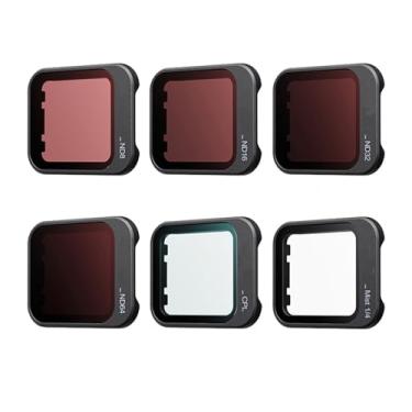 Imagem de Kit de lentes ND/CPL/Black Mist/pacote com 6 lentes de filtro completo para DJI Flip - Redução de luz/Polarizer/Lentes de filtro macio, anti-superexposição, multi-revestidas, compatível com capa de