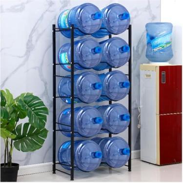 Imagem de Balde Dispensador De água, Armazenamento De Garrafa De água Empilhável, Jarros De água Organizador De 5 Galões Suporte Para Garrafa De água, Organizador De Jarr, 33cm×34cm×135cm