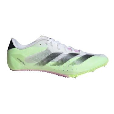 Imagem de adidas Tênis unissex adulto Adizero Sprintstar Track and Field (calçado branco/preto/verde Spark, 15 masculino, 16 feminino)