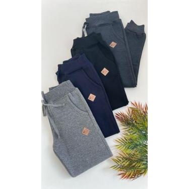 Imagem de Calça Moletom Masculina Adulto - Tam P ao GG - Mita Jeans, Preto, G