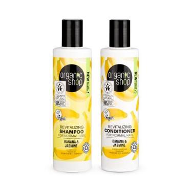 Imagem de Kit Shampoo e Condicionador Cabelo Liso Organic Shop