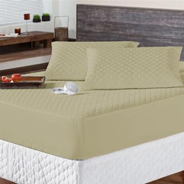 Imagem de Protetor Colchão Max Impermeável Queen 3 Peças - Cáqui