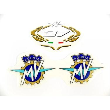 Imagem de Kit Adesivos Compatível Tanque Mv Agusta F4 Vermelha Ag020