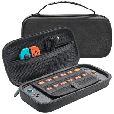 Imagem de TUCANA Bolsa De Transporte Compatível Com Nintendo Switch 2 (2025), Bolsos Rígidos Portáteis Para Viagem E 12 Cartuchos Jogos Acessórios (Preto)