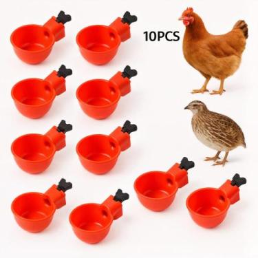 Imagem de Kit 10 Bebedouros Automáticos Para Aves Galinha Pato Codorna - Brik St