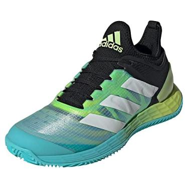 Imagem de adidas Tênis feminino Adizero Ubersonic 4 Clay, Preto/Branco/Limão Pulso, 38