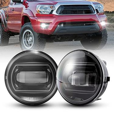 Imagem de Lâmpadas de neblina LED da BUNKER INDUST para Tacoma 2005-2011/ Solara 2004-2006/ Sequoia 2008-2015/ Tundra 2007-2013, kit de farol de neblina com arnês de extensão adaptador
