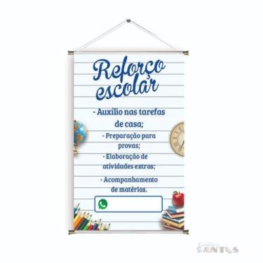 Imagem de Banner pronto Reforço Escolar BA 535 medida 45x70 cm arte Pronta