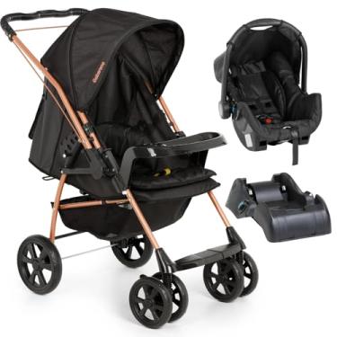 Imagem de Carrinho de Bebê Milano III Rose + Bebê Conforto + Base - Galzerano