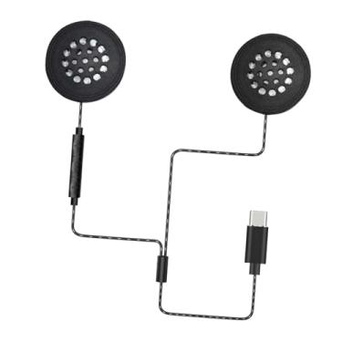 Imagem de JicSuXi Fone de ouvido para capacete, altofalante estéreo, fones de ouvido para musicais, fones de para capacete para esportes de ao ar livre