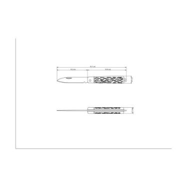 Imagem de Canivete Tramontina com Lamina em Aço Inox e Cabo ABS 3 polegada, Crem
