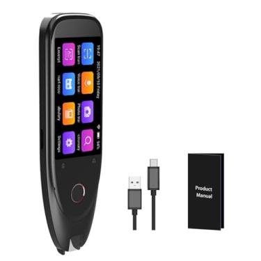 Imagem de Digitalizar tradução caneta de alta precisão Tradutor de idioma portátil caneta suporta 112 idiomas Visificação rápi Uso offline para estudo Viagens de viagem Alumínio ABS LELOLA (Preto)