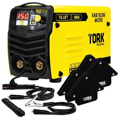 Imagem de Kit Maquina De Solda Inversora Mma 4 Esquadros Magnetico