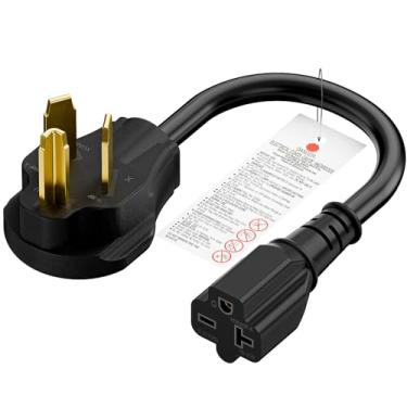 Imagem de Plugue para secadora Nema 10-30P 30Amp macho para adaptador fêmea 6-20R, 30A 125/250V, plugue de 3 pinos para adaptador 20A, 250V, 6-20/15R, 12-AWG