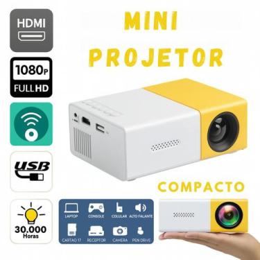 Imagem de Projetor Filme Mini Hdmi Tv Espelhamento Portátil Full Hd Datashow 600