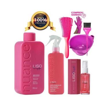 Imagem de Kit Liso Perfeito 1L + Leave-In + Sérum Finalizador Nuance - Nuance Pr