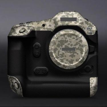 Imagem de R 1 Película protetora para câmera antirarranhões Película protetora de vinil decalque para Canon EOS R1 (Digital Camo Desert)
