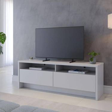 Imagem de Rack para TV Até 50" 2 Portas Aspen 135 cm - Branco Fosco