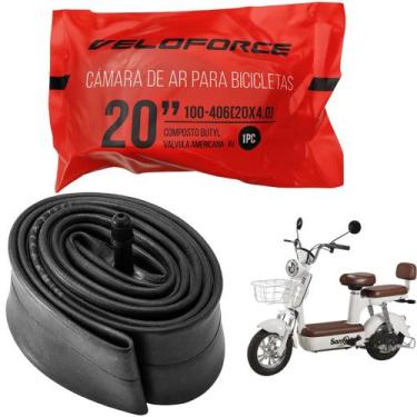 Imagem de Câmara De Ar Fat Bike Elétrica Chopper 20x4.0 Aro 20 Bico Grosso Schra