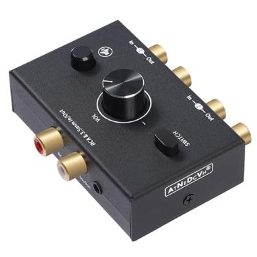 Imagem de ATNEDCVH Porta Rca De 3,5 Mm, 1 Entrada, 2 Saídas/Comutador Áudio Bidirecional, Canal Som Estéreo Vias, Alto-Falante, Seletor Fone Ouvido, Caixa Divisora