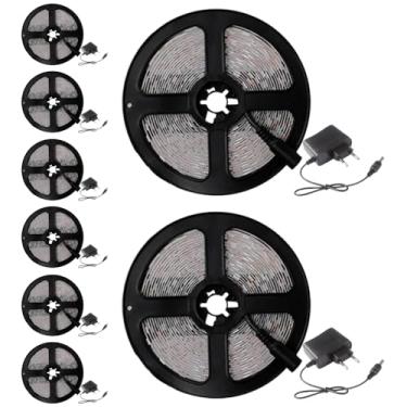 Imagem de Kit 8x Fita De LED 12V 60 LED/M 3528 IP20 5 Metros + Fonte Eletrônica 2A (3000K (Branco Quente))