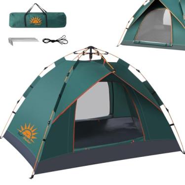 Imagem de Barraca de Camping 2-3 Pessoas Impermeável Automática com Mosquiteiro (Verde)