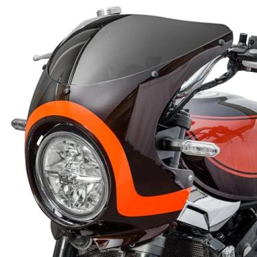 Imagem de Kit de para-brisa de carenagem de farol de motocicleta compatível com Z900RS 2018-2025 Kit de montagem de carenagem superior frontal, vermelho + preto fumê