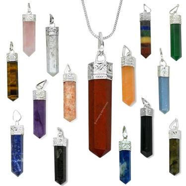 Imagem de Amazing Gemstone Pacote com 11 pedras de cristal com pingente de cristais de pedra natural para proteção, equilíbrio de chacras e cura de cristais