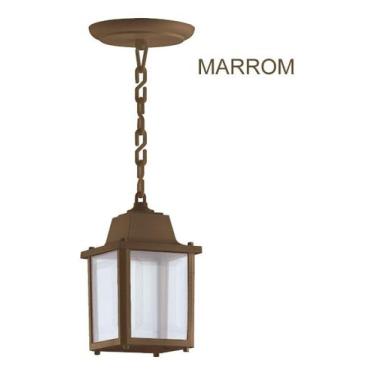 Imagem de Pendente Luminária Lustre Clássico Retro Colonial Marrom 335 - Click I