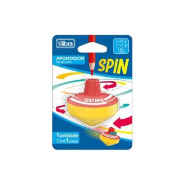 Imagem de Apontador 1 Furo com Depósito Spin - Tilibra, Vermelho