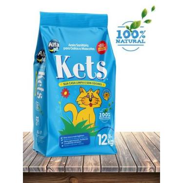 Imagem de Alfa Pet Areia Higiênica Kets Azul Para Gatos - 12 Kg