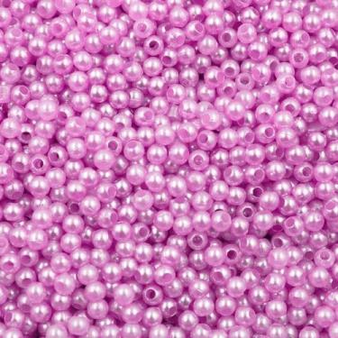 Imagem de PÉROLA DE ABS LISA Nº 03 20G PEROLA 3MM - LADEIRA BIJUTERIAS, Lilás cl