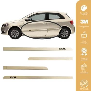 Imagem de Jogo Friso Slim Lateral Volkswagen Gol Original com Grafia Cores, Prat