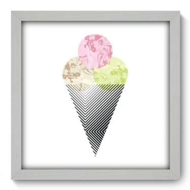 Imagem de Quadro Decorativo - Sorvete - 33cm x 33cm - 161qnabb - Allodi