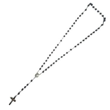 Imagem de Terço Com Crucifixo E Contas De 6 Mm Pedras Naturais 48 Cm - Bialluz P
