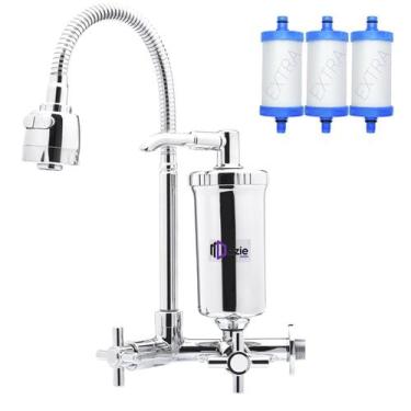 Imagem de Torneira Com Filtro Cozinha Parede Gourmet + 3 Refil Extra - TIK DE CA